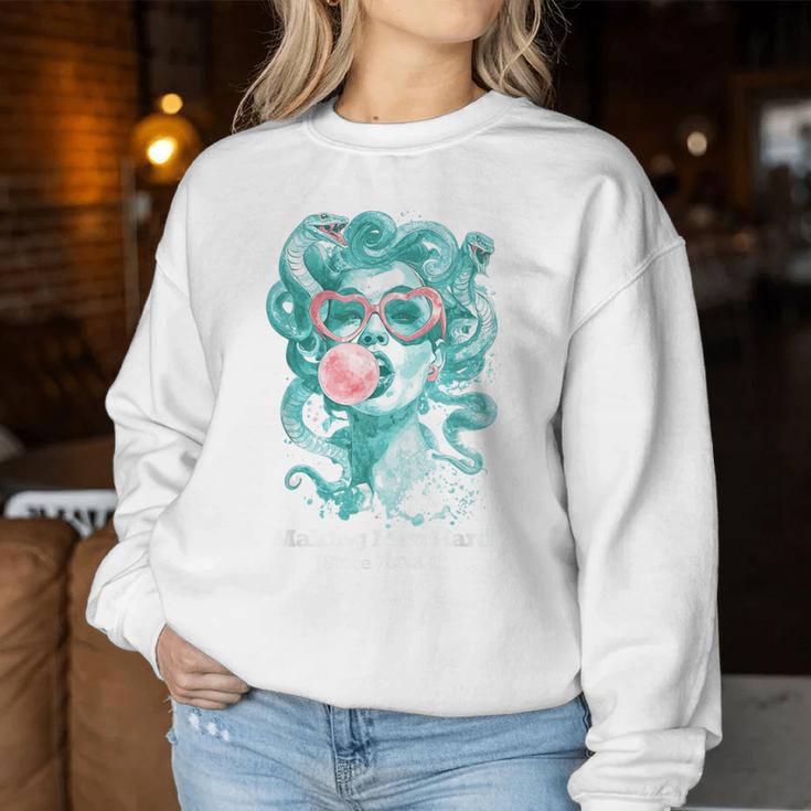 Making Hard Since 700 Bc Feminist Medusa Bubblegum Women Women Sweatshirt Unique Gifts Making Hard Since 700 Bc Feminist Medusa Bubblegum Women Women Sweatshirt Unique Gifts