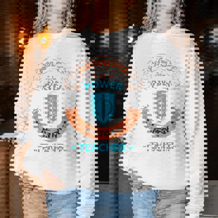 History Teacher 学校 歴史 先生 先生 レディーススウェットシャツ 面白い贈り物