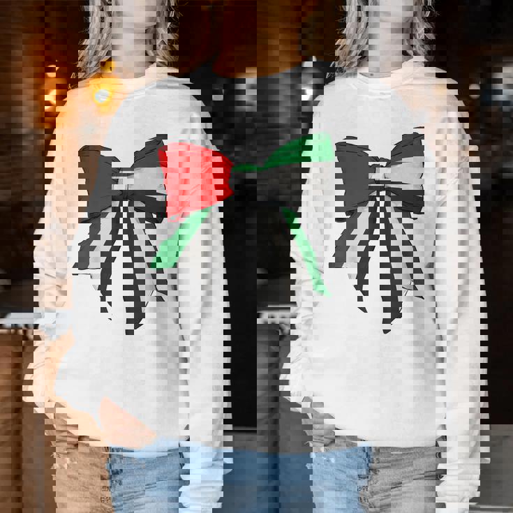 アラブ首長国連邦 首長国連邦 Uae 国旗 女の子 コケットリボン レディーススウェットシャツ 面白い贈り物