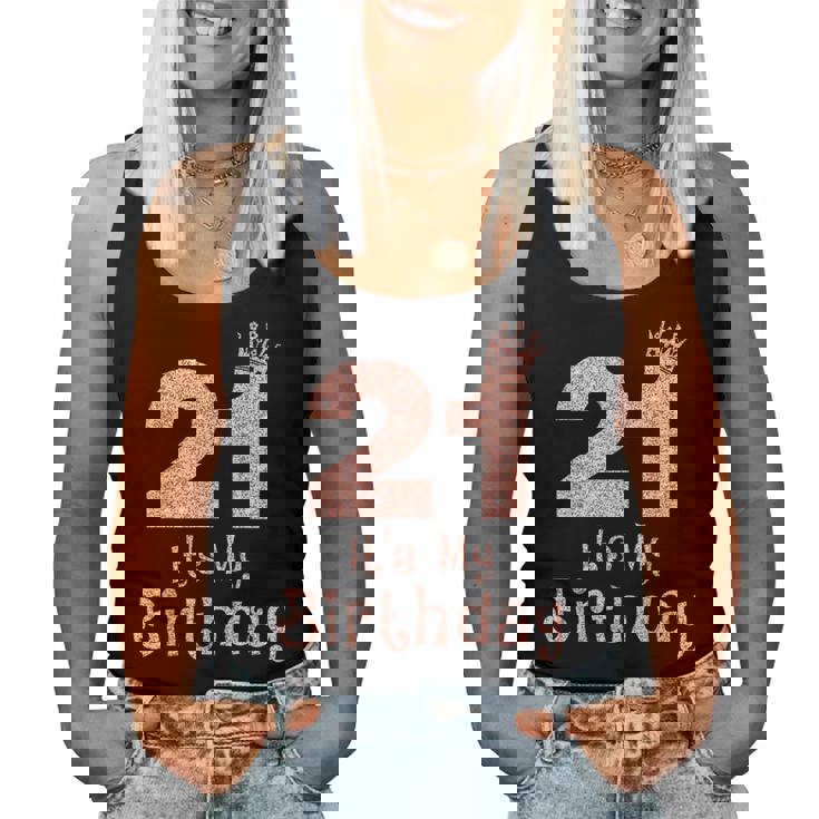 21 It's My Birthday 21歳 Happy 21歳の誕生日 女の子 レディースタンクトップ