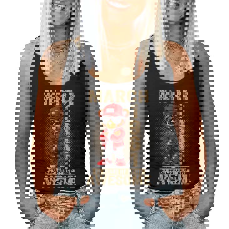 3月65日 誕生日 男性 女性 1961 素晴らしいテディベア レディースタンクトップ