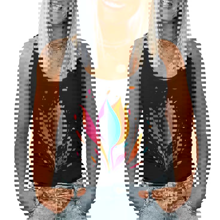 5月 誕生日 チューリップ 花 春 チューリップ 白 花 女の子 レディースタンクトップ