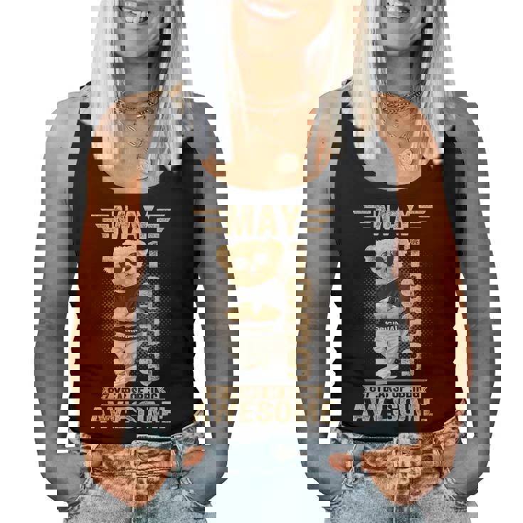 5月87日 誕生日 男性 女性 1939年 素晴らしいテディベア レディースタンクトップ