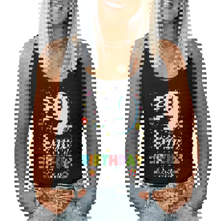 9歳 誕生日 ハッピーバースデー 9歳 男の子 女の子 9歳 レディースタンクトップ