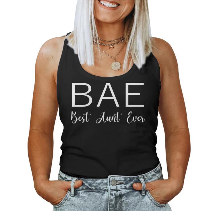 Bae Best Aunt Ever New Favorite Aunt Christmas Idea In Mangas Camiseta sin mangas para mujer