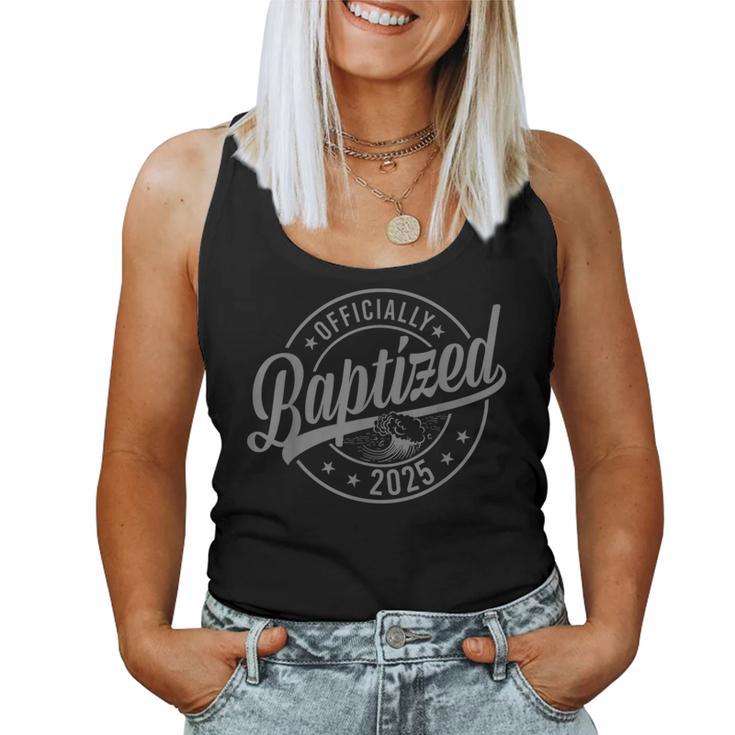 Baptized 2025 Baptism Christian Jesus Christ God Church Women Tank Top