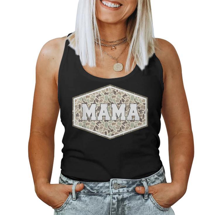 Camo Hunting Mama Vintage Camo Mom Mother's Day Hunting Wife Women Tank Top