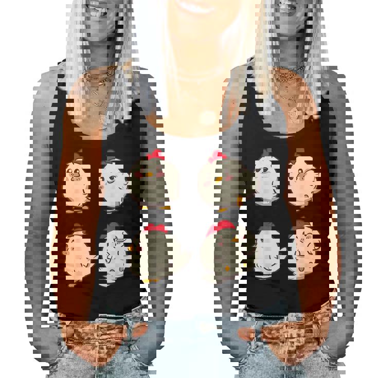 Chicken Chickens Cute Kawaii Anime Kawaii Japan レディースタンクトップ