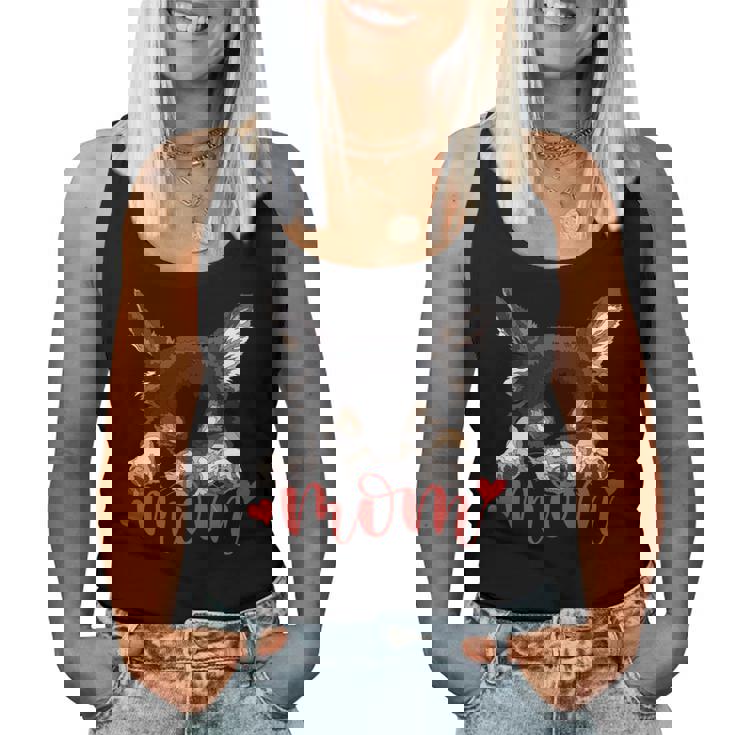 Chihuahua Mom The Dog Mother Chiwawa ブラック&タン チワワ 長袖tシャツ レディースタンクトップ