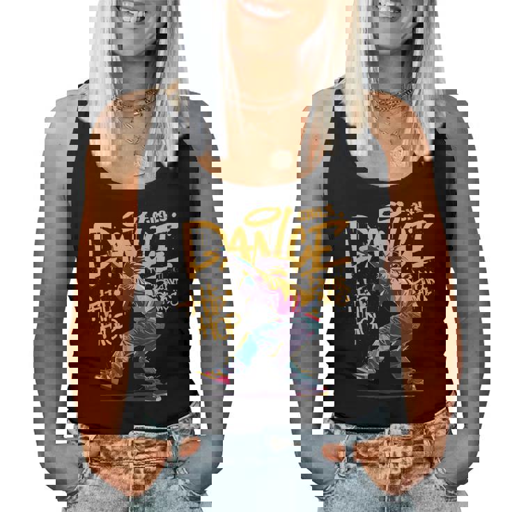 Cool Girls Breakdancing & Hip Hop Music Dancers Graffiti レディースタンクトップ