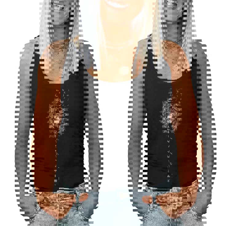 Cute Be Kind タンポポ タトゥー 矢 呼吸パターン レディースタンクトップ