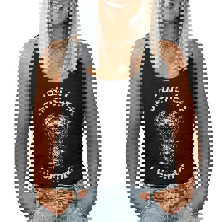 I Don't Get Older I Upgrade – Motorcycle Engine Graphic レディースタンクトップ