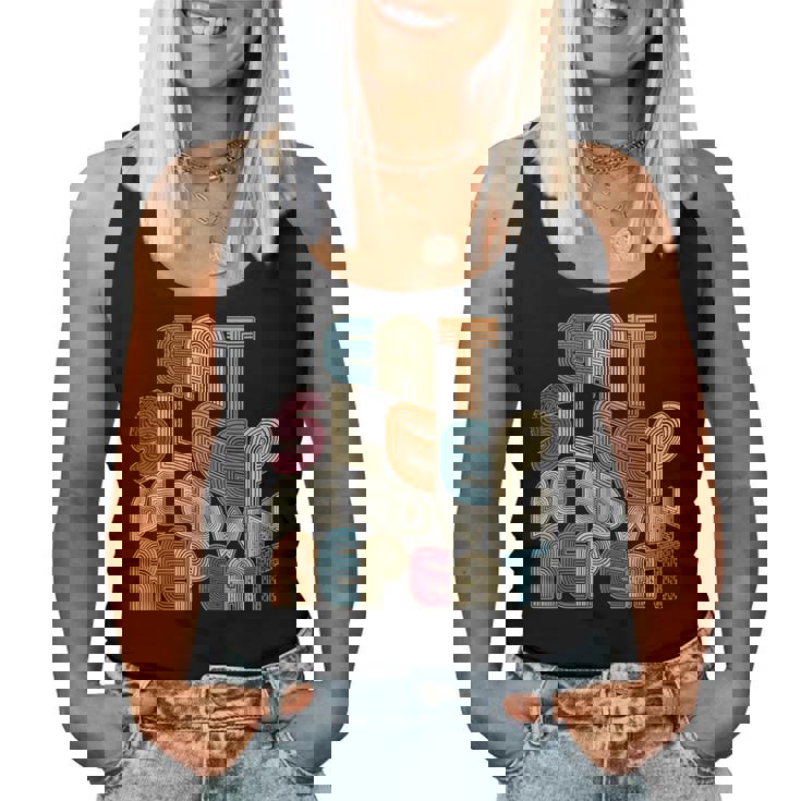 Eatleep Be Edwin Repeat Groovy Retro Edwin レディースタンクトップ