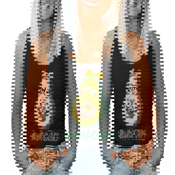 Mamacado Pregnant Avocado Mom Pun レディースタンクトップ