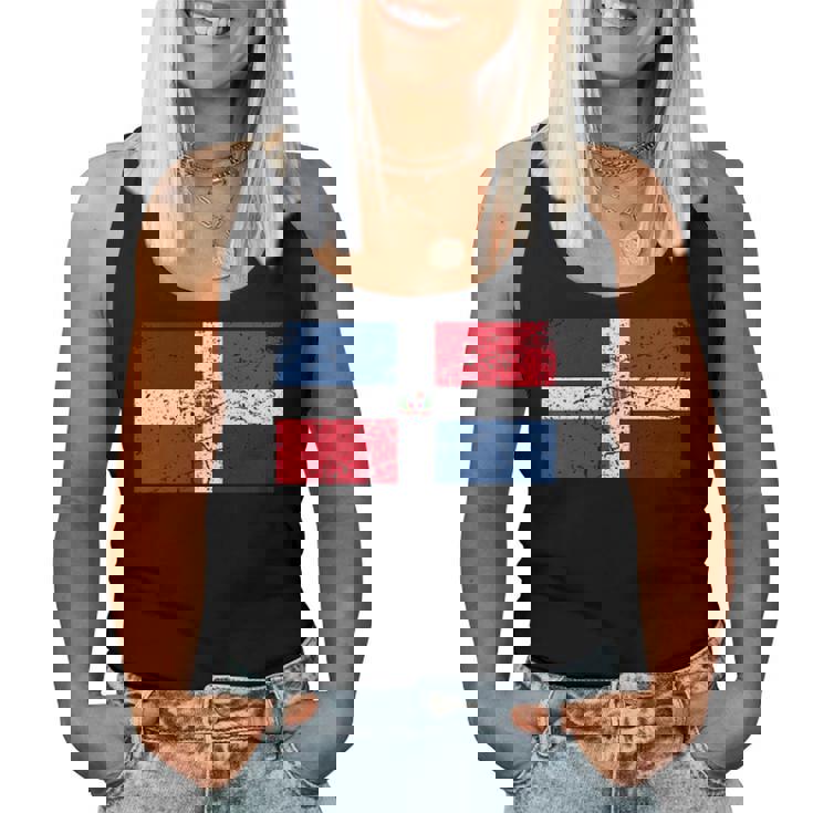 Gráfico De Bandera De República Dominicana Para Hombres Es Camiseta sin mangas para mujer