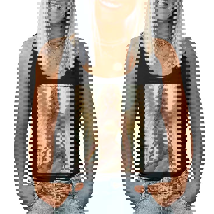 Hot Girl On 男性用 セクシーな天使の座り グランジ 長袖tシャツ レディースタンクトップ