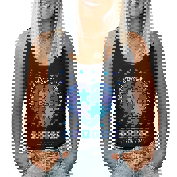 Light It Up ブルー 自閉症啓発 男性 女性 キッズ レディースタンクトップ