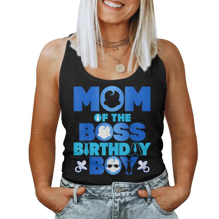 Mom Of The Boss Birthday Boy Baby Family Party Decoration Women Tank Top