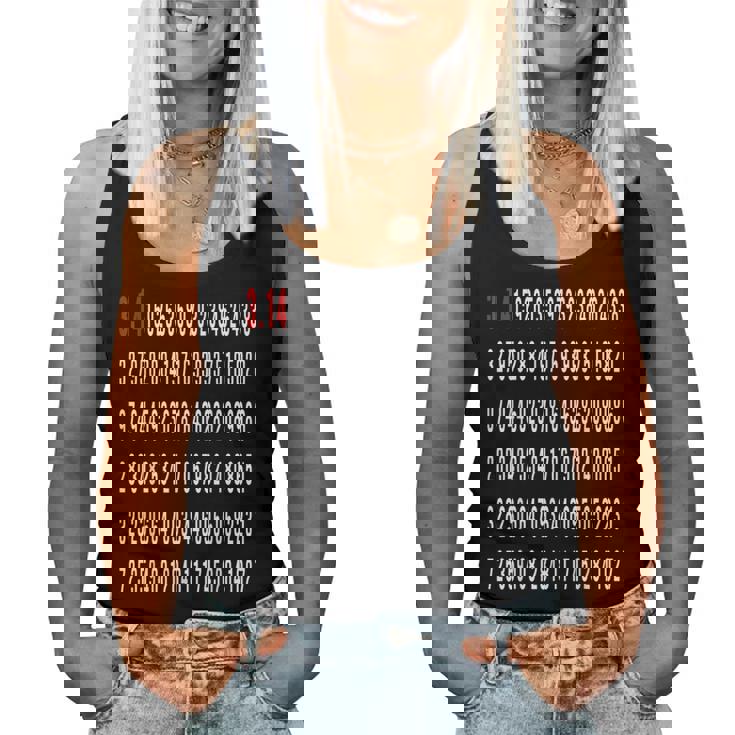 Pialor Exacto Divertido Profesor De Matemáticas 314 Nerd Hombres Es Niños Camiseta sin mangas para mujer