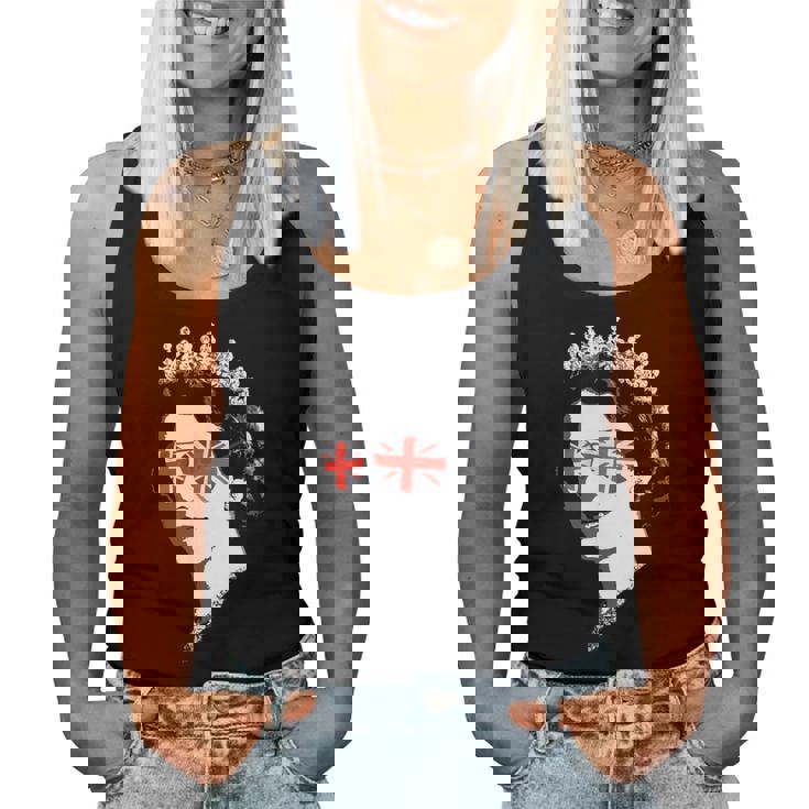 Queen Elizabeth Iiunglasses British Crown エリザベス女王 Meme レディースタンクトップ