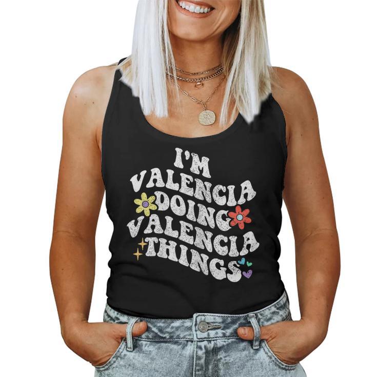 Retro Groovy Imalencia Haciendoalencia Cosas Divertidas Camiseta sin mangas para mujer
