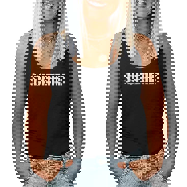 Sicherheit -Ecurity Guard Uniform And German レディースタンクトップ