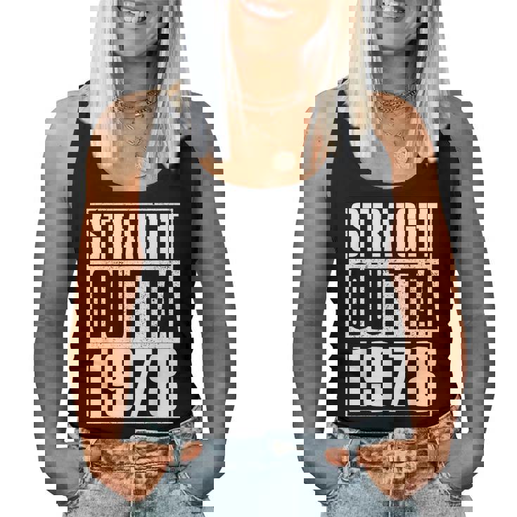 Straight Outta 1978 Womenintage 1978 Birth Of Birthday レディースタンクトップ