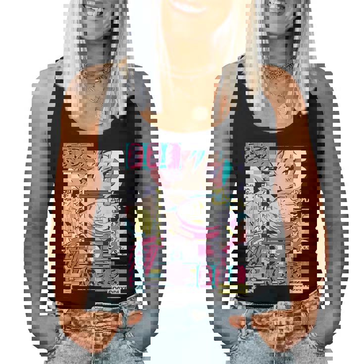 Vaporwave レトロ 90年代 日本アニメ 女の子とラーメン 美学 レディースタンクトップ