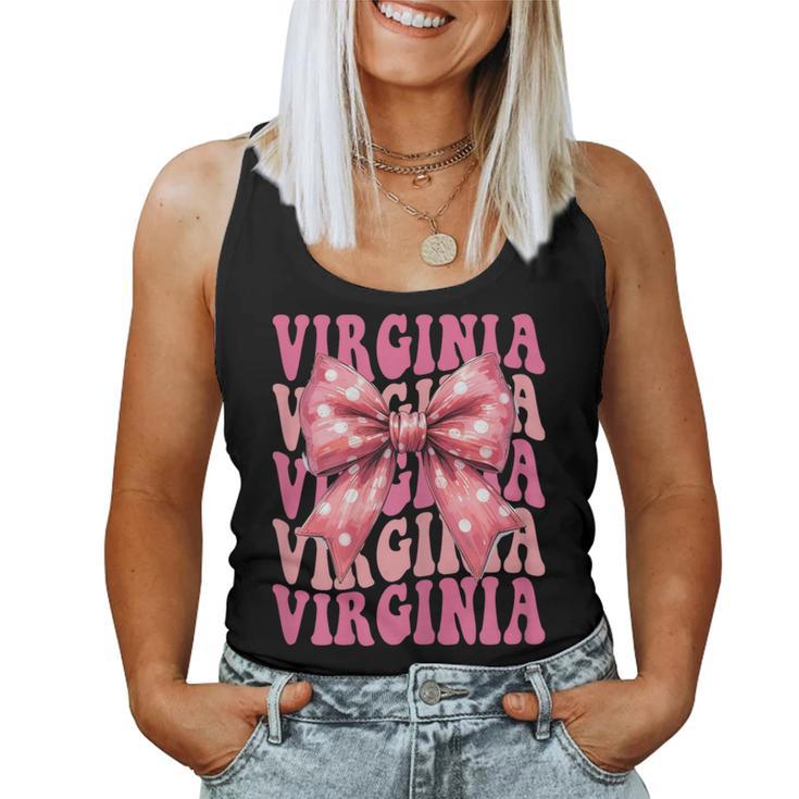 Virginia Arco De Coqueta Con Nombre Estético Para Es Y Niñas Camiseta sin mangas para mujer