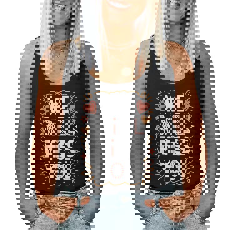 We Will Miss You 送別メッセージ 同僚 退職会 レディースタンクトップ