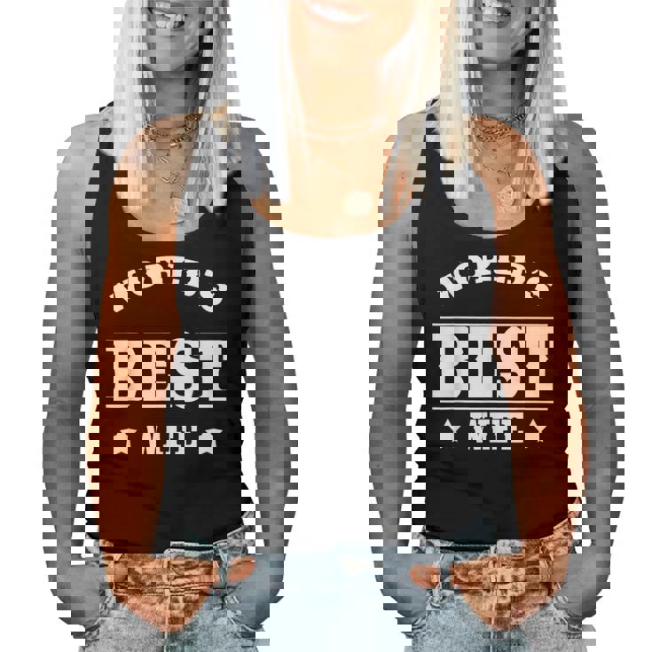 World's Best Wife 面白いウェディングギフトシャツ レディースタンクトップ