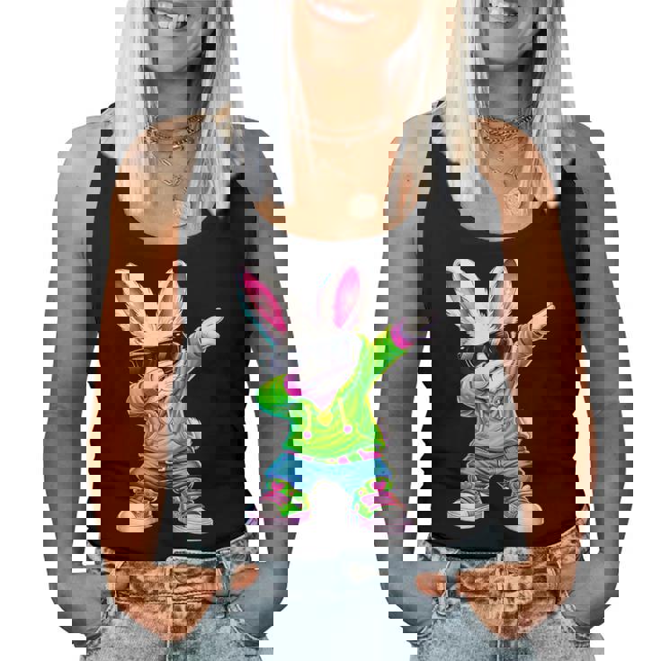 かわいい アニメ ダビングバニー ウサギ ハッピー イースター 男の子 女の子 キッズ レディースタンクトップ