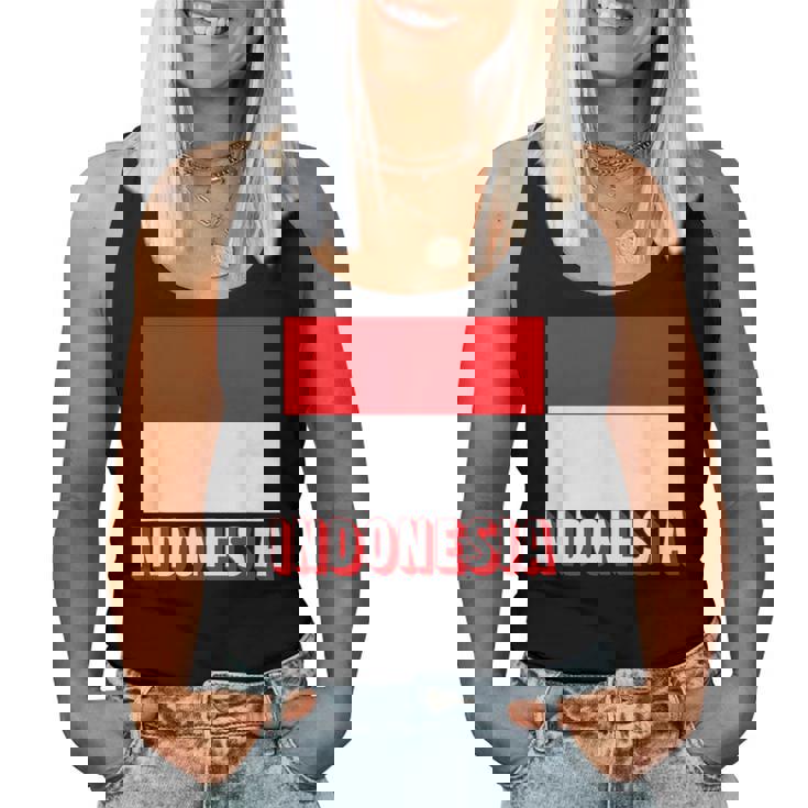 インドネシア国旗 アンティーク調 ナショナル インドネシア 男性 女性 キッズ レディースタンクトップ