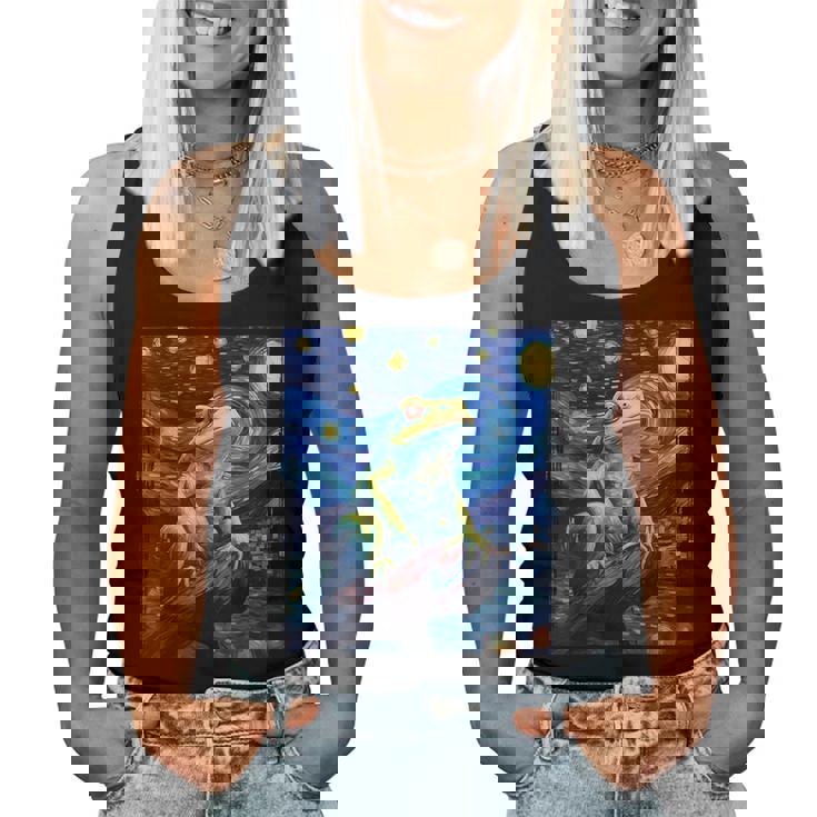 カエルキャッチャー 男の子 女の子 カエルハンター ゴッホ カエル レディースタンクトップ