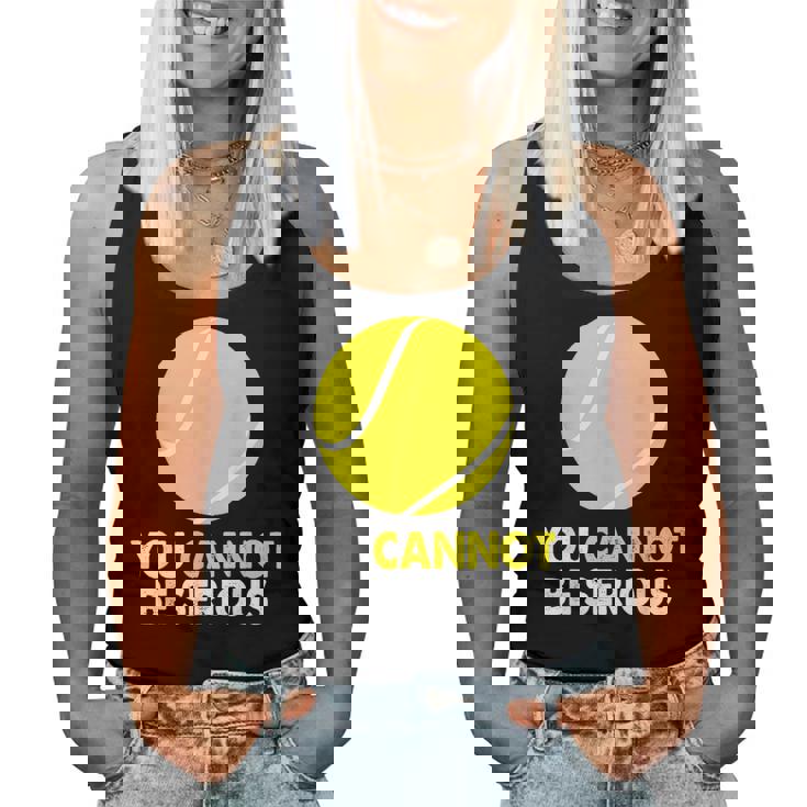 テニス ユーモア You Cannot Beerious ラケット スポーツ レディースタンクトップ