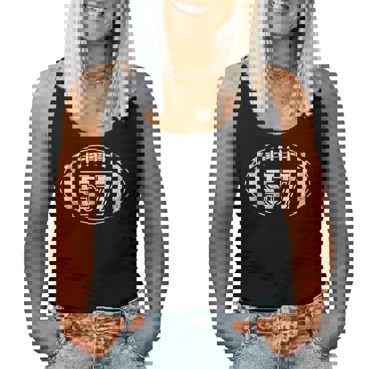 フットボール選手 57 Football Mom Dad ジャージ 57 代表チーム。 レディースタンクトップ