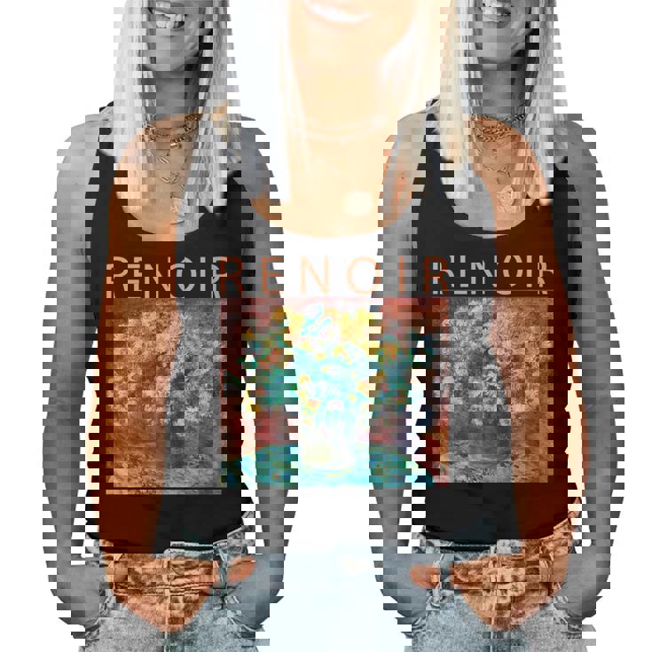 ルノワール 面白いtシャツ 名作アート 菊の花 絵画 メンズ レディース 面白い 服 美術 おもしろ レディースタンクトップ