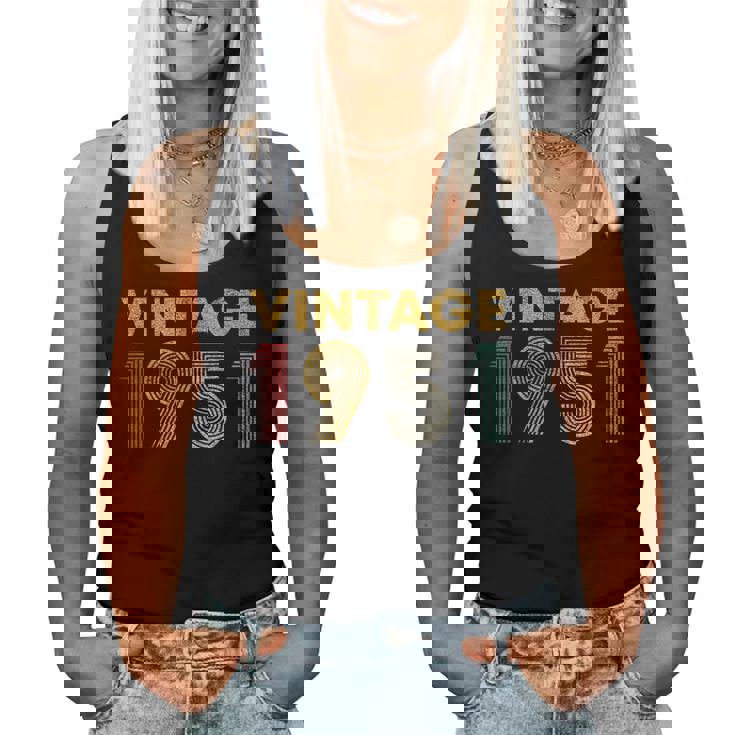 ヴィンテージ 1951 75 歳の誕生日プレゼント 男性 女性 75 歳 レディースタンクトップ