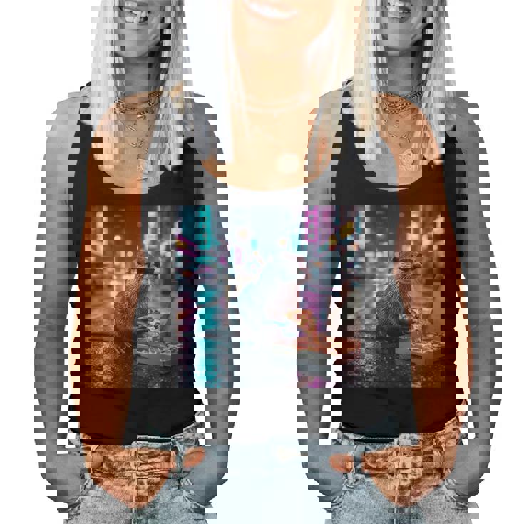 ヴィンテージ カワウソ キッズ Her Mom Dad ピザ ミーム 幼児 レトロ 長袖tシャツ レディースタンクトップ