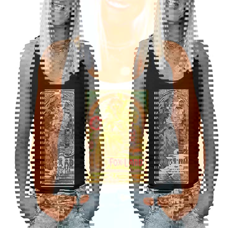 ヴィンテージ ジャマイカ ラム広告ポスター 女の子 アルフォンスミュシャ 長袖tシャツ レディースタンクトップ