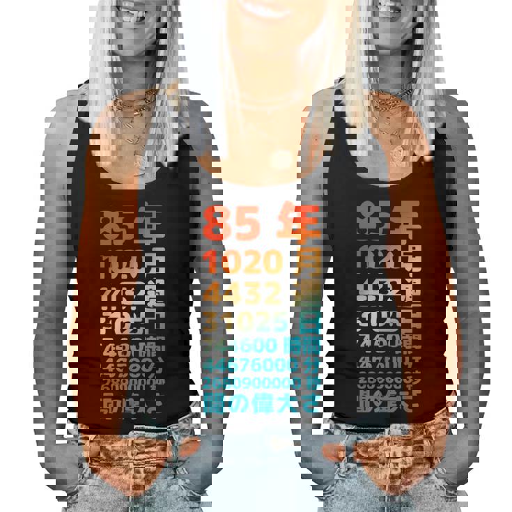 面白い85歳の誕生日の古いメーター 面白い85歳のギフト 女性 男性 面白い電卓 85歳の誕生日のギフト レディースタンクトップ