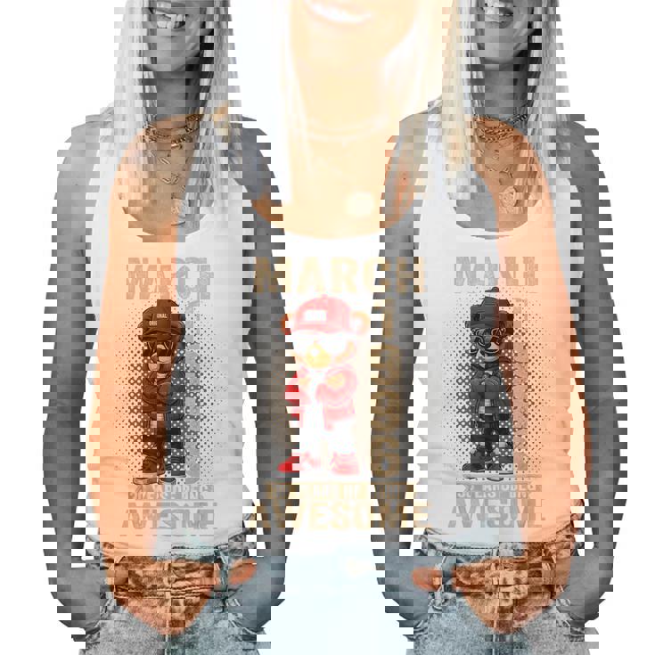 3月30日 誕生日 男性 女性 1996年 素晴らしいテディベア レディースタンクトップ