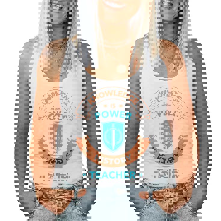 History Teacher 学校 歴史 先生 先生 レディースタンクトップ