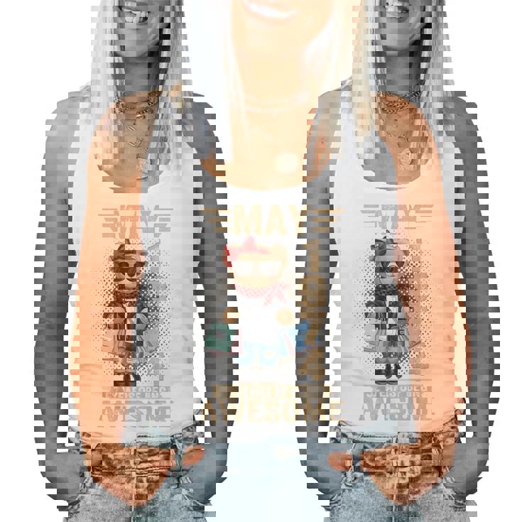 オンバック 5月52日 誕生日 男性 女性 1974年 テディベア レディースタンクトップ