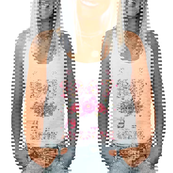 オンバック 79歳 1947年4月 花柄 79歳の誕生日 レディースタンクトップ