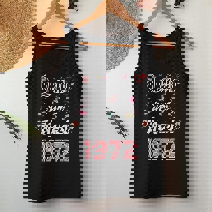 1972年3月より女王 花 1972年3月の誕生日 レディースタンクトップ 面白い贈り物