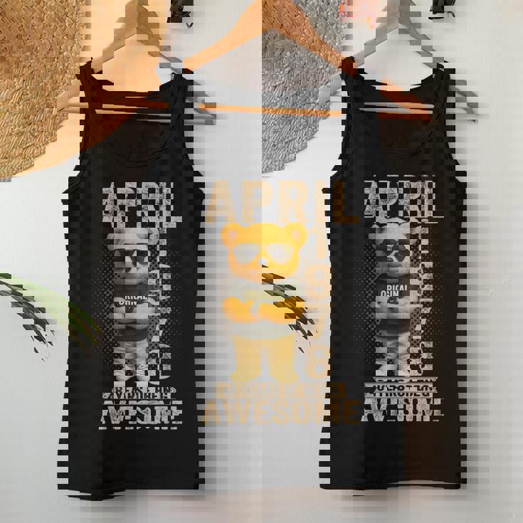 48歳 1978年4月 テディベア 48歳 誕生日 男性 女性 レディースタンクトップ 面白い贈り物