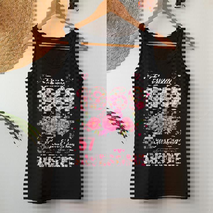 57歳 1969年2月 花柄 57歳 誕生日 男性 女性 レディースタンクトップ 面白い贈り物