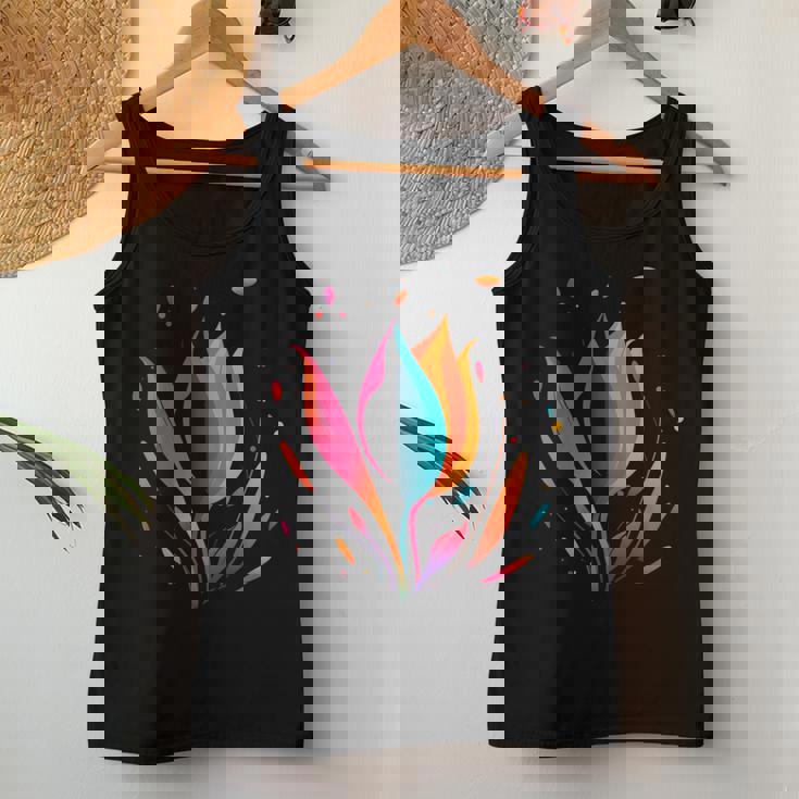 5月 誕生日 チューリップ 花 春 チューリップ 白 花 女の子 レディースタンクトップ 面白い贈り物