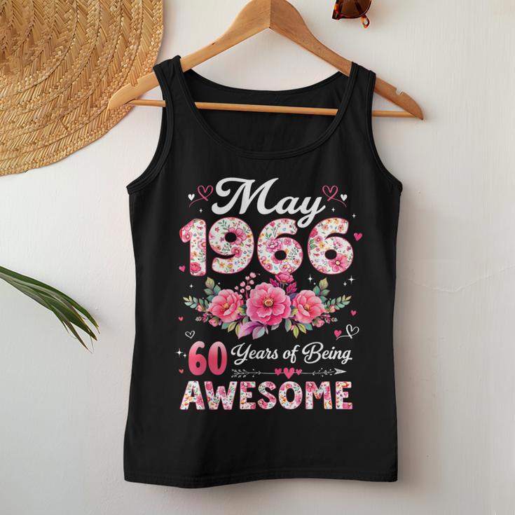 60歳 1966年5月 花柄 60歳 誕生日 男性 女性 レディースタンクトップ 面白い贈り物